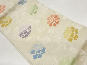 草花模様織出し名古屋帯